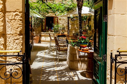 Cozy courtyard in Mdina, Malta.