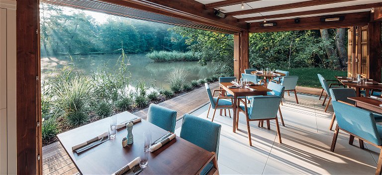 Dining with a view of the water – wonderful!