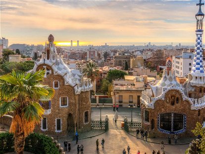 Park Guell in Barcelona Spain.