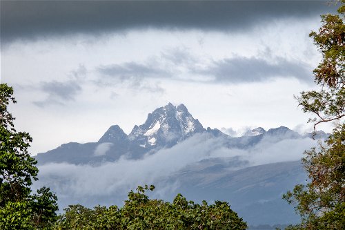Cloudy View of Mount Kenya.