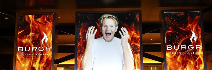"Gordon Ramsay Burger" in Las Vegas is one of 58 restaurants the celebrity chef operates worldwide.  