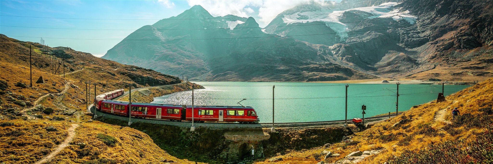 Der Bernina Express in Graubünden.