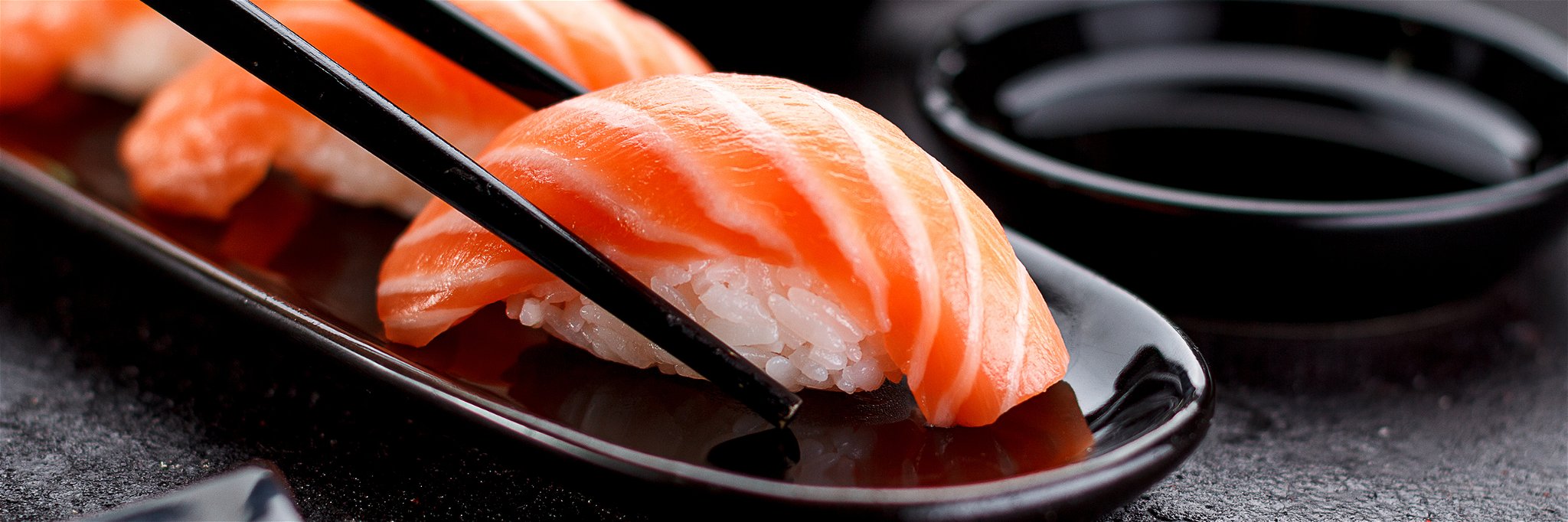 Salmon sushi nigiri