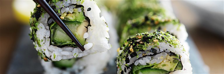 Avocado sushi roll.