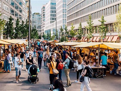 Gehört auch 2023 zu den Höhepunkten des Festivals Food Zurich: Der Slow Food Market auf der Europaallee.