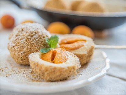 sweet dumplings filled with apricots