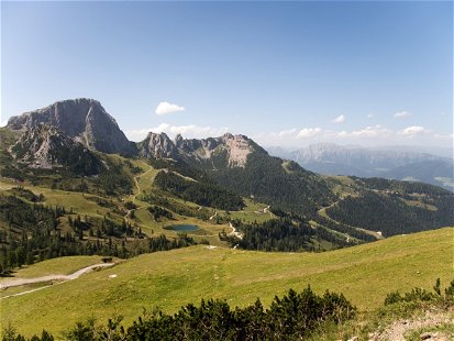 panoramic view from the alp over the mountains of Kärnten