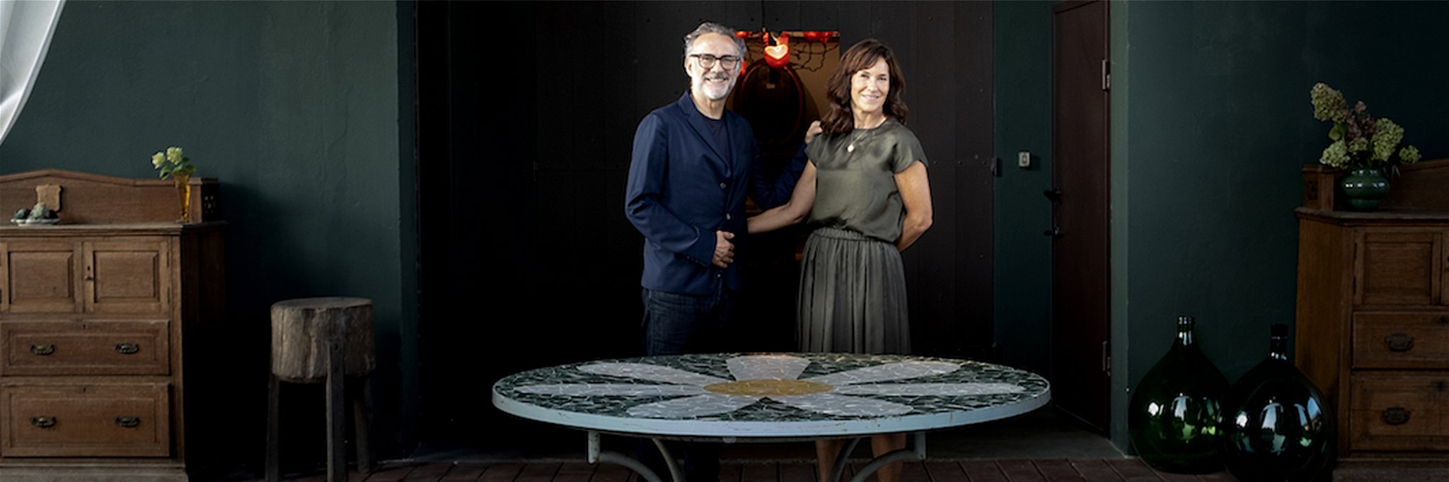 Massimo Bottura und Lara Gilmore eröffnen das »Al Gatto Verde«.
