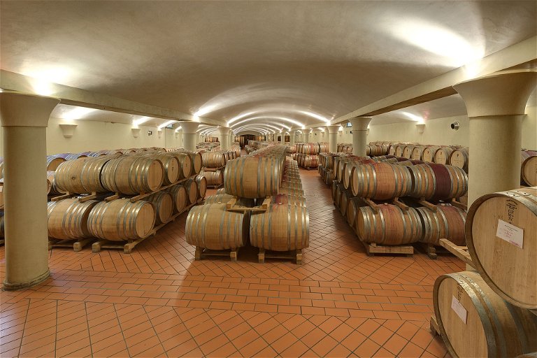 Der Weinkeller der Tenuta di Nozzole in Greve in Chianti in der Toskana.