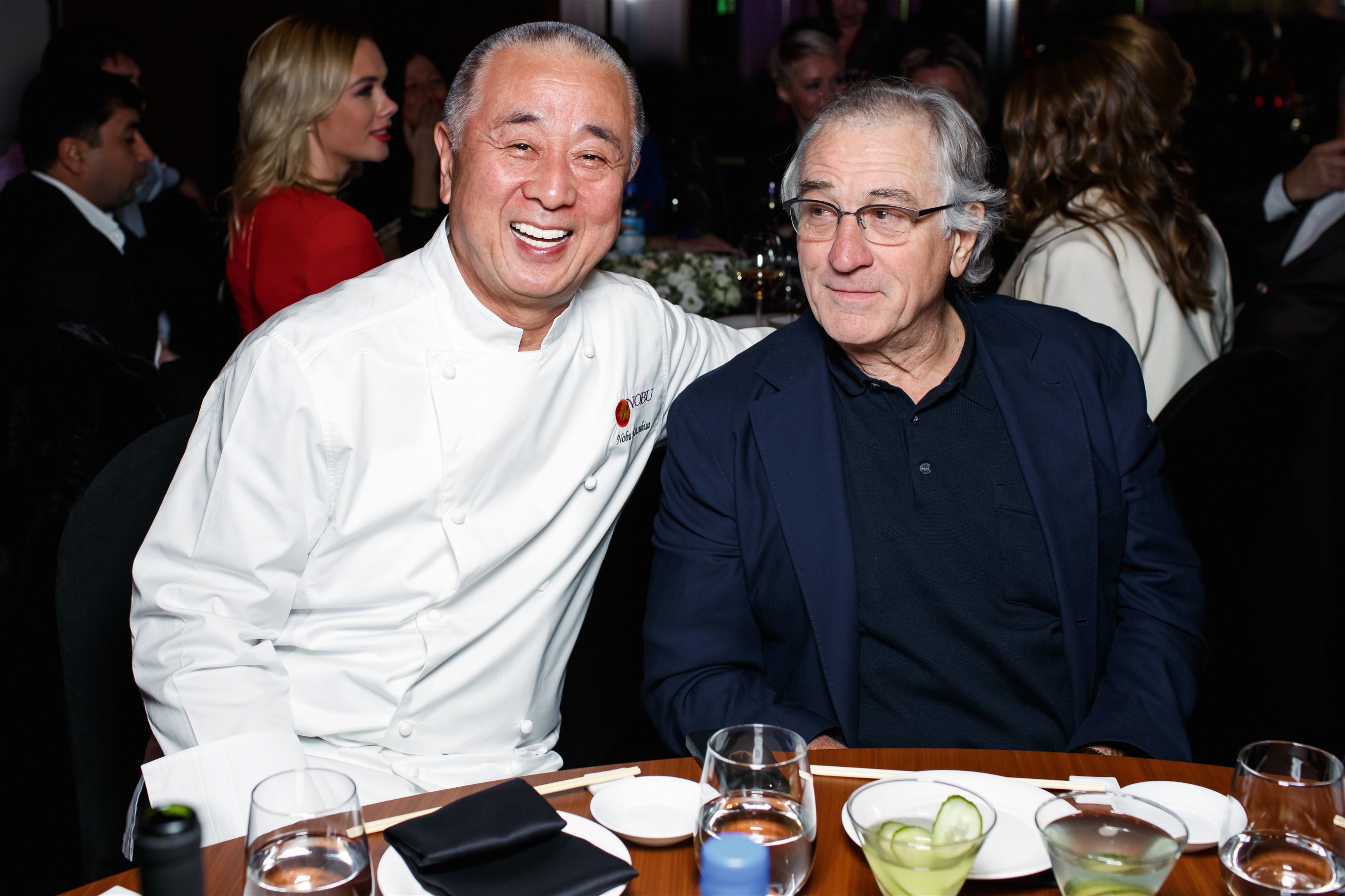 Seit den 1990ern erfolgreiche Geschäftspartner: Robert De Niro mit dem japanischen Sushi-Meister Nobu Matsuhisa.