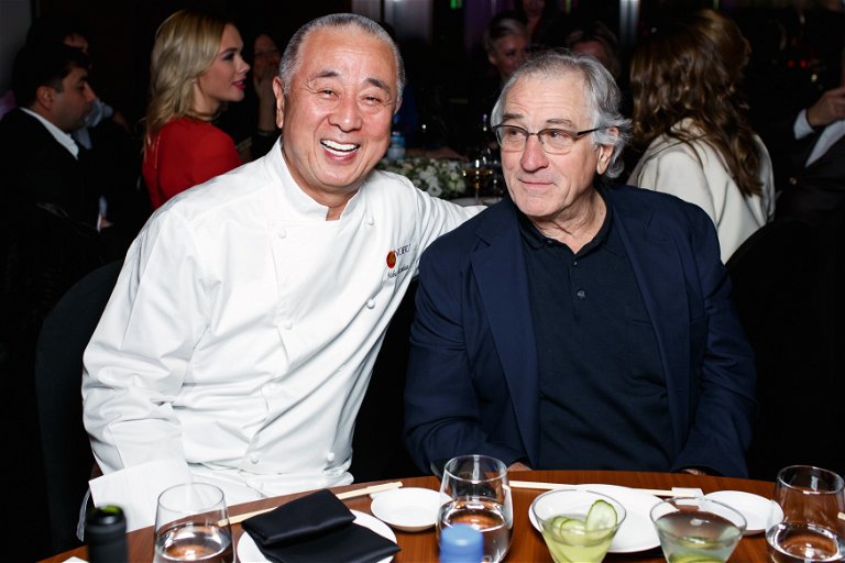 Seit den 1990ern erfolgreiche Geschäftspartner: Robert De Niro mit dem japanischen Sushi-Meister Nobu Matsuhisa.