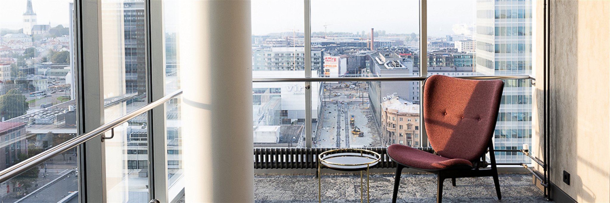 Sit back and enjoy the views from the hallways of the Radisson Collection Hotel Tallinn