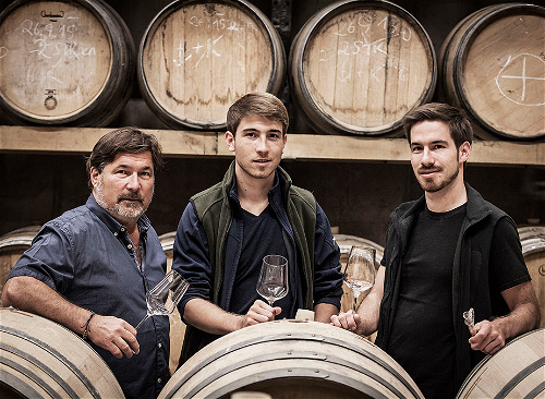 Willi Sattler mit seinen Söhnen Alex und Andreas setzen auf biodynamischen Weinbau.
