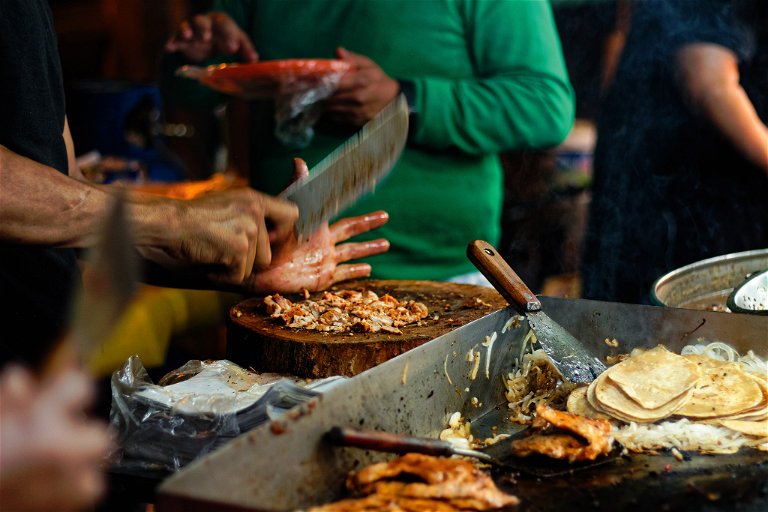 Streetfood: Heute ist die mexikanische Küche sehr fleischreich – ein Erbe der spanischer Eroberer.
