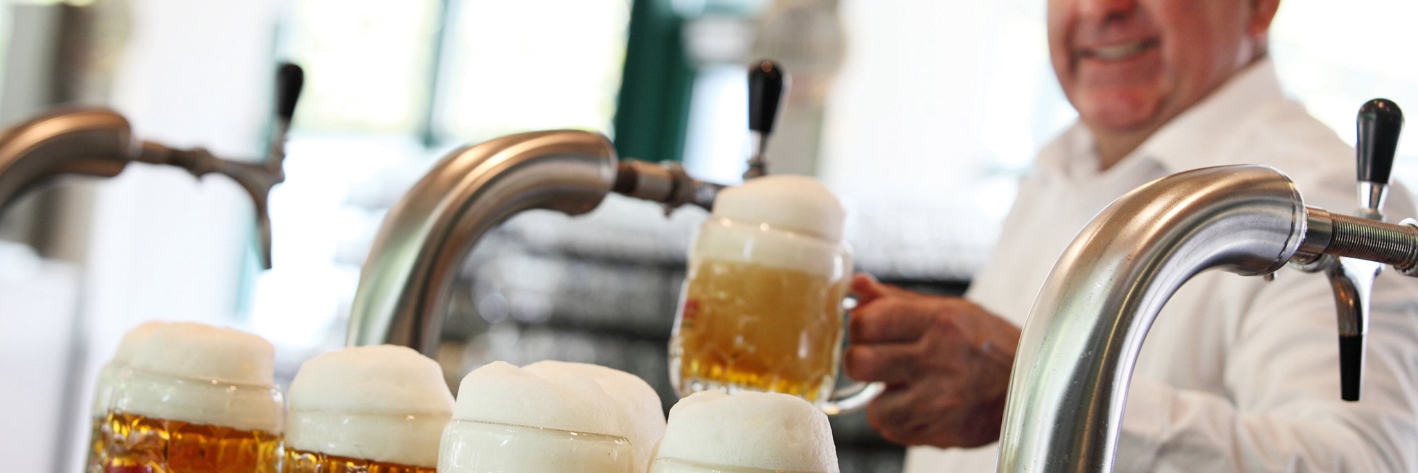 Unter hohen Kastanienbäumen trinkt man im »Schweizerhaus« ein frisch gezapftes Bier – und natürlich muss  es nicht bei einem bleiben!