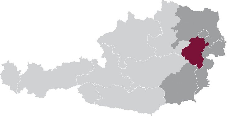 Spezifisches Weinbaugebiet Thermenregion.