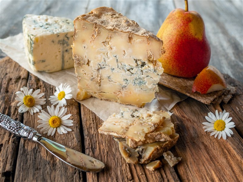 Der Blue Stilton in wird in England als der König der Käse angesehen.