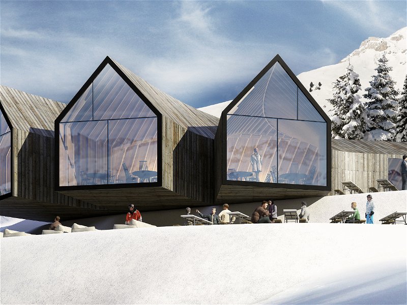 Atemberaubende Blicke ermöglicht die Konstruktion der Berghütte Oberholz.