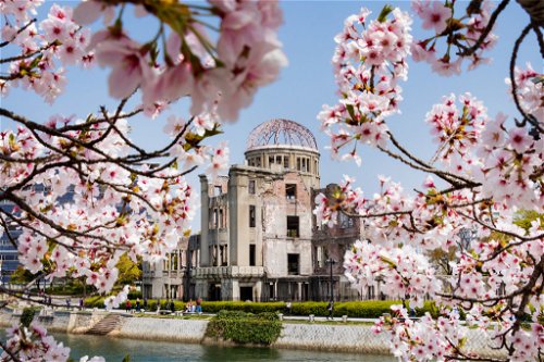 A powerful memorial in Hiroshima: the peace memorial with the atomic bomb dome.