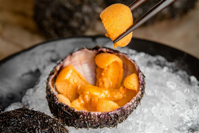 A Japanese speciality that takes some getting used to for European palates: Uni, the sea urchin.