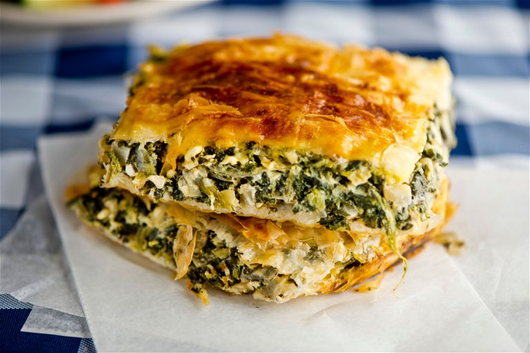 Feta not only goes well in traditional Greek dishes such as spanakopita (pictured), but has even become a social media trend.