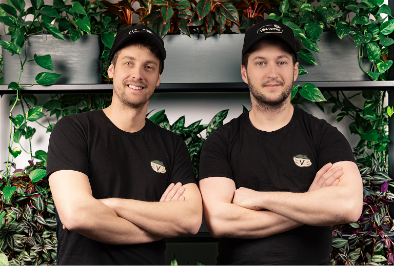 «Veganitas»-Gründer Mirko Lupatini und Giuseppe Moranda.