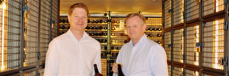 Weinbank-Neuzugang Petr Hlinák (l.) und Top-Sommelier Christian Zach.