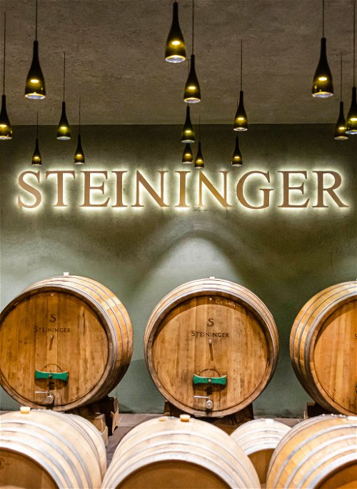 Der Fasskeller des Weingutes Steininger.