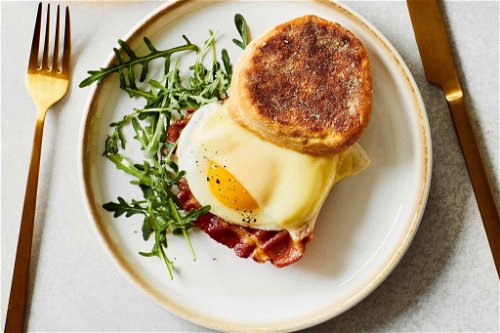 English Muffin with Bacon.