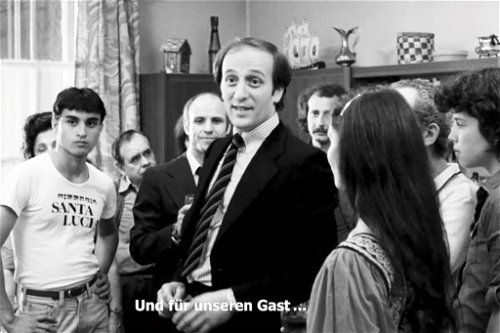 Kult: ein T-Shirt der Pizzeria «Santa Lucia» im Film «Die Schweizermacher» von 1978.