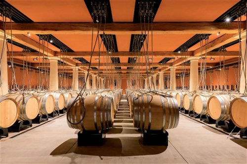 Im Keller von Château d’Esclans werden ausgesuchte Grundweine im Holzfass gereift. 