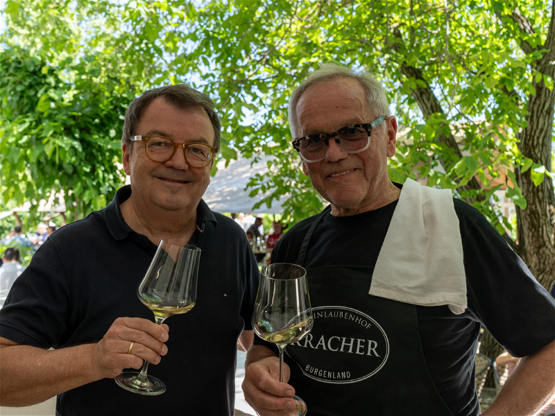 Gerhard Kracher und Wolfgang Puck.