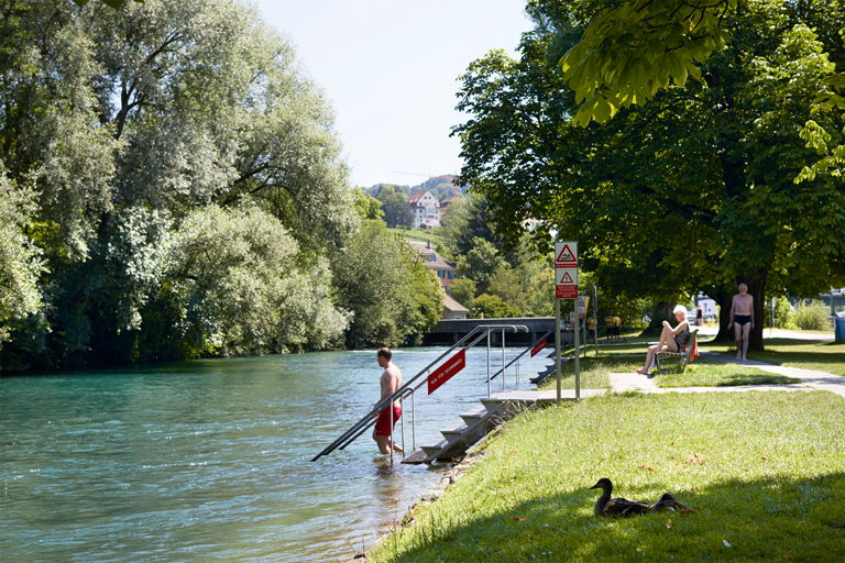 Das Flussbad Au-Höngg.