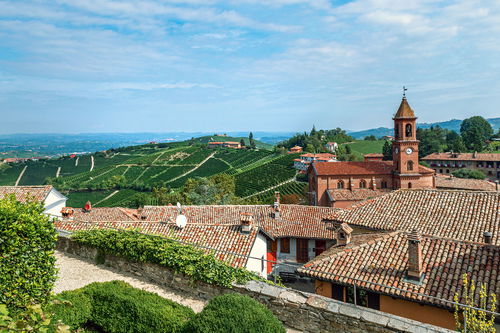 Akkurat bestellte Weinberge soweit das Auge reicht – dazwischen immer wieder malerische Orte. Das kennzeichnet das Monferrato.