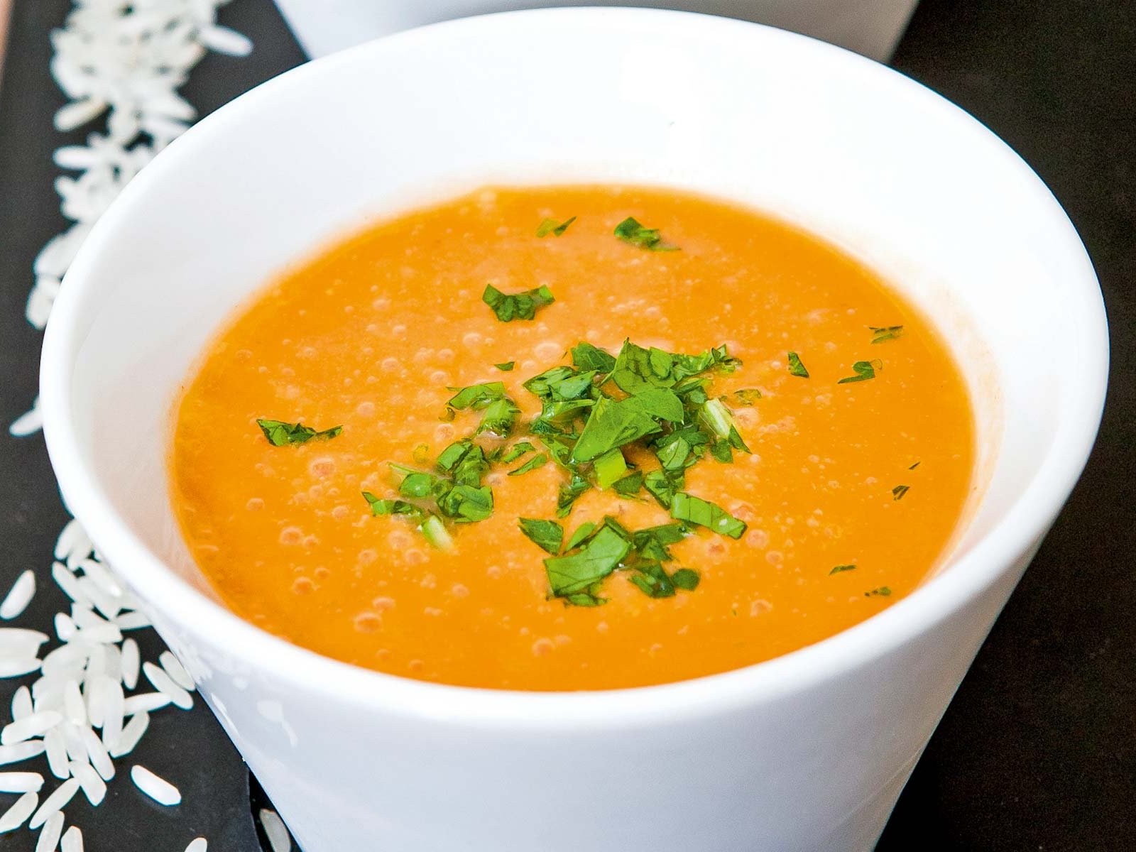 Carrot, Ginger and Rice Soup