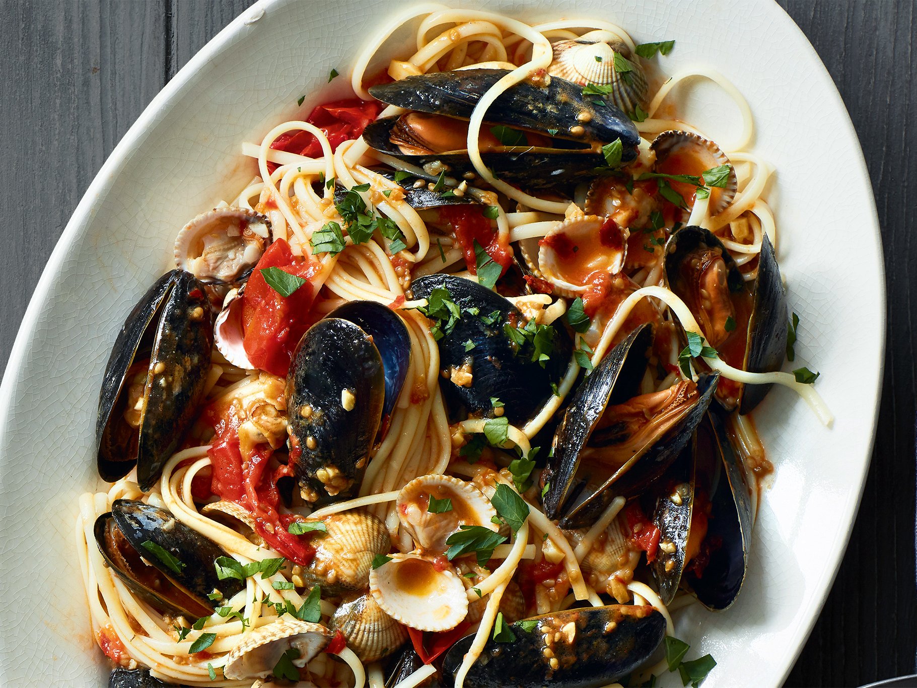 Pasta with Clams and Mussels