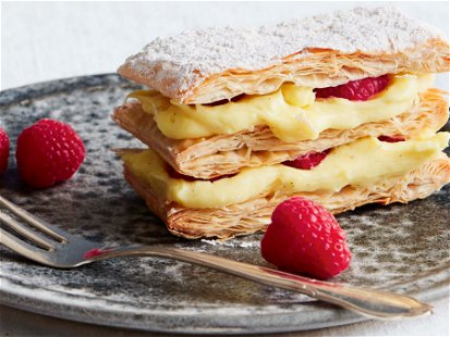 Ginger and Raspberry Millefeuille