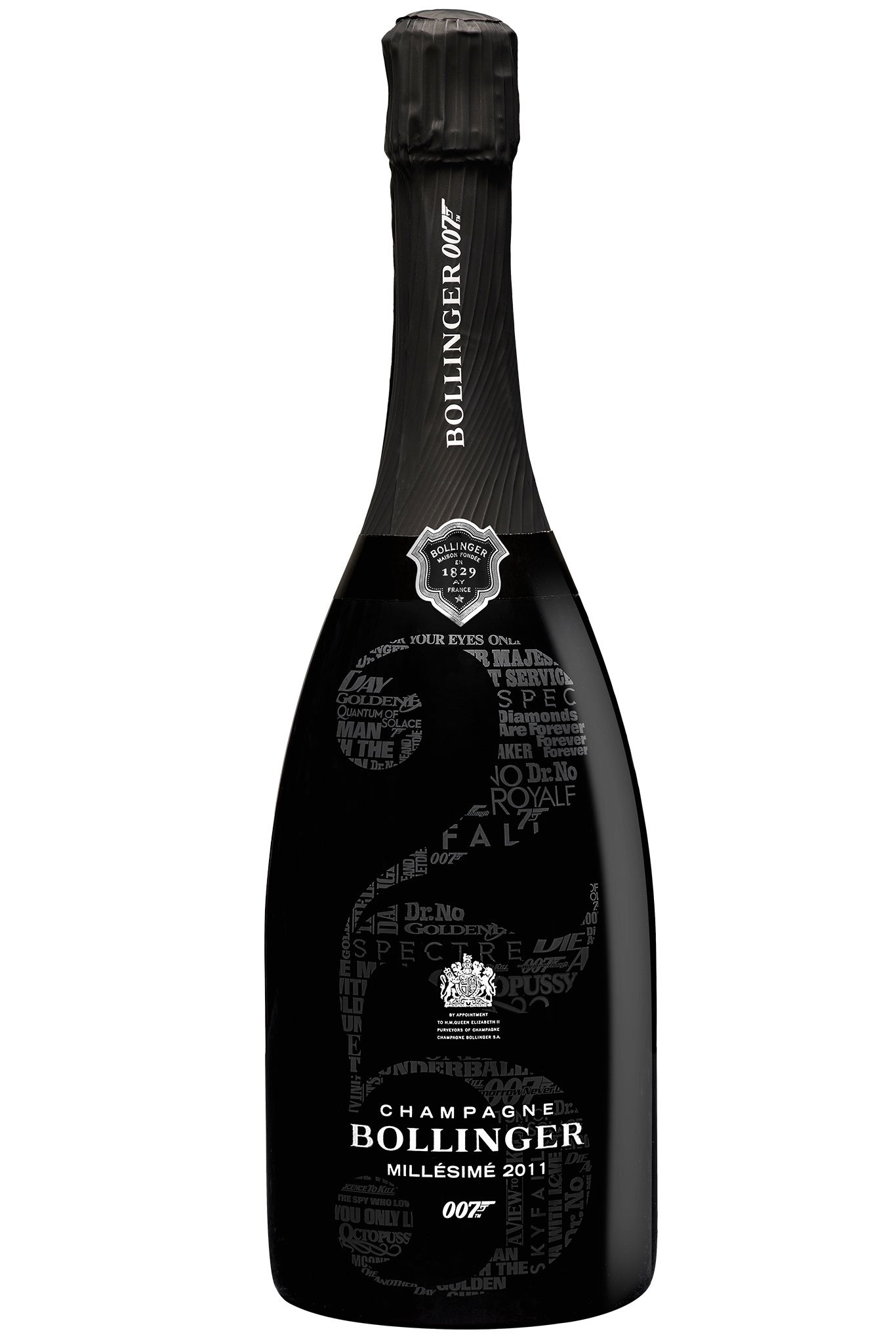 Zum Kinostart von »No Time To Die«, hat das Haus Bollinger zu Ehren von 007 einen Wein in begrenzter Auflage kreiert. Die Zahl »25«, zusammengestellt aus den Titelnvergangener Filme, ziert die pechschwarze 75-cl-Flasche und ist ebenfalls in das Glas der Holzkiste eingraviert.  kateandkon.com