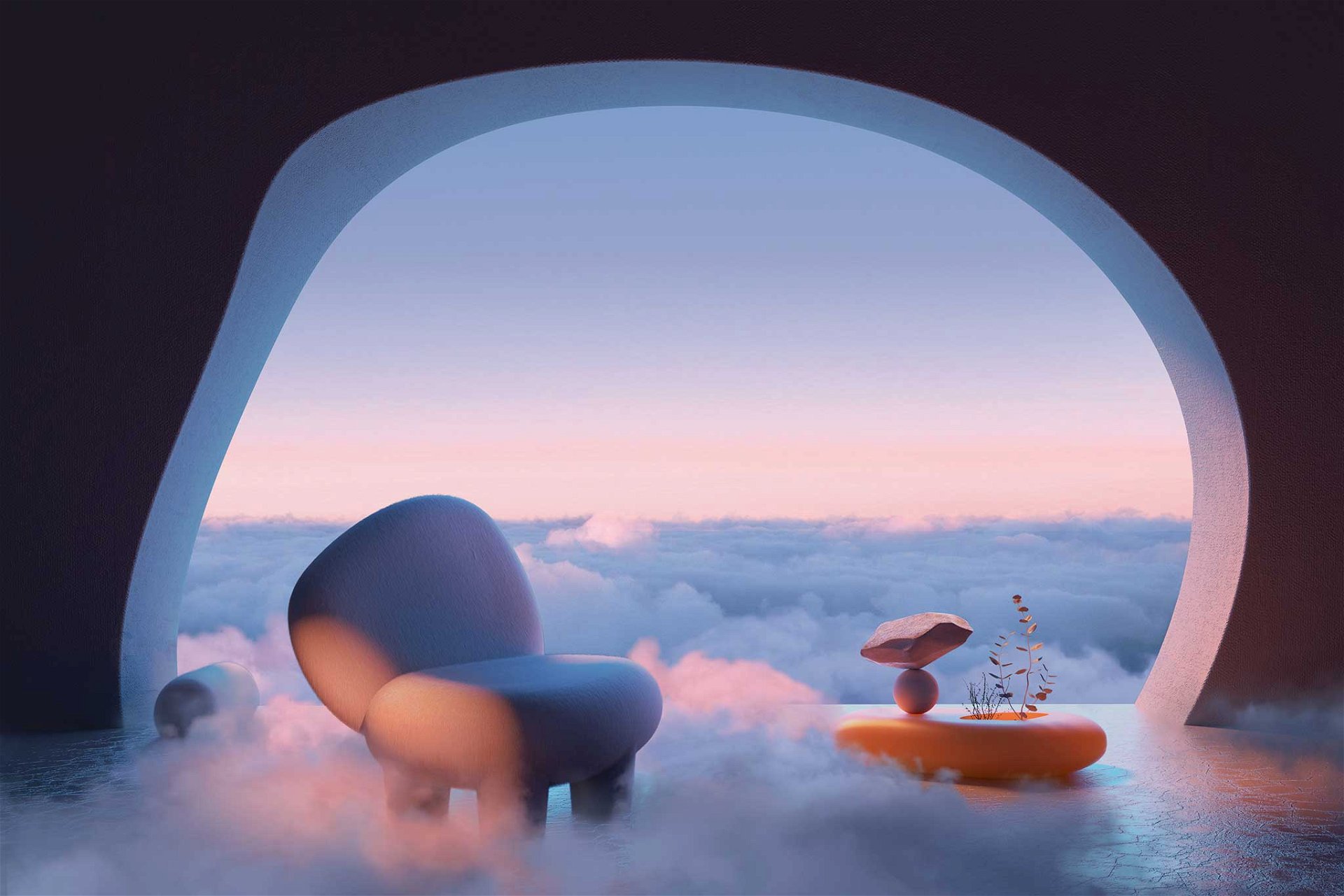 »She Sails Through The Clouds Brushing« – ein virtuelles Fenster, das Design-Visionen eröffnet.