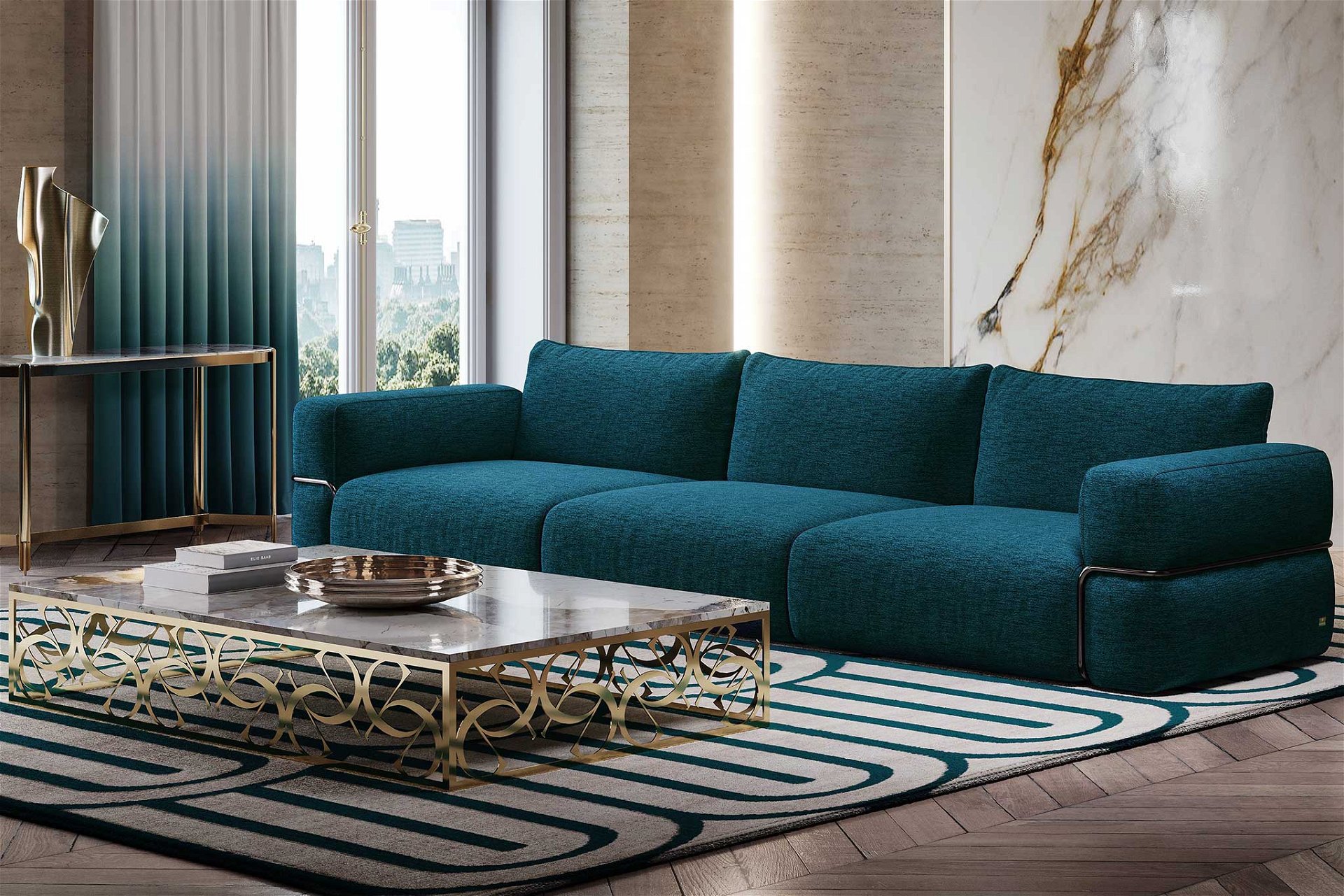Das Sofa »Byblos« wurde nach einer der ältesten Städte der Welt benannt, welche sich in der Nähe von Elie Saabs Geburtsort Beirut befindet. 