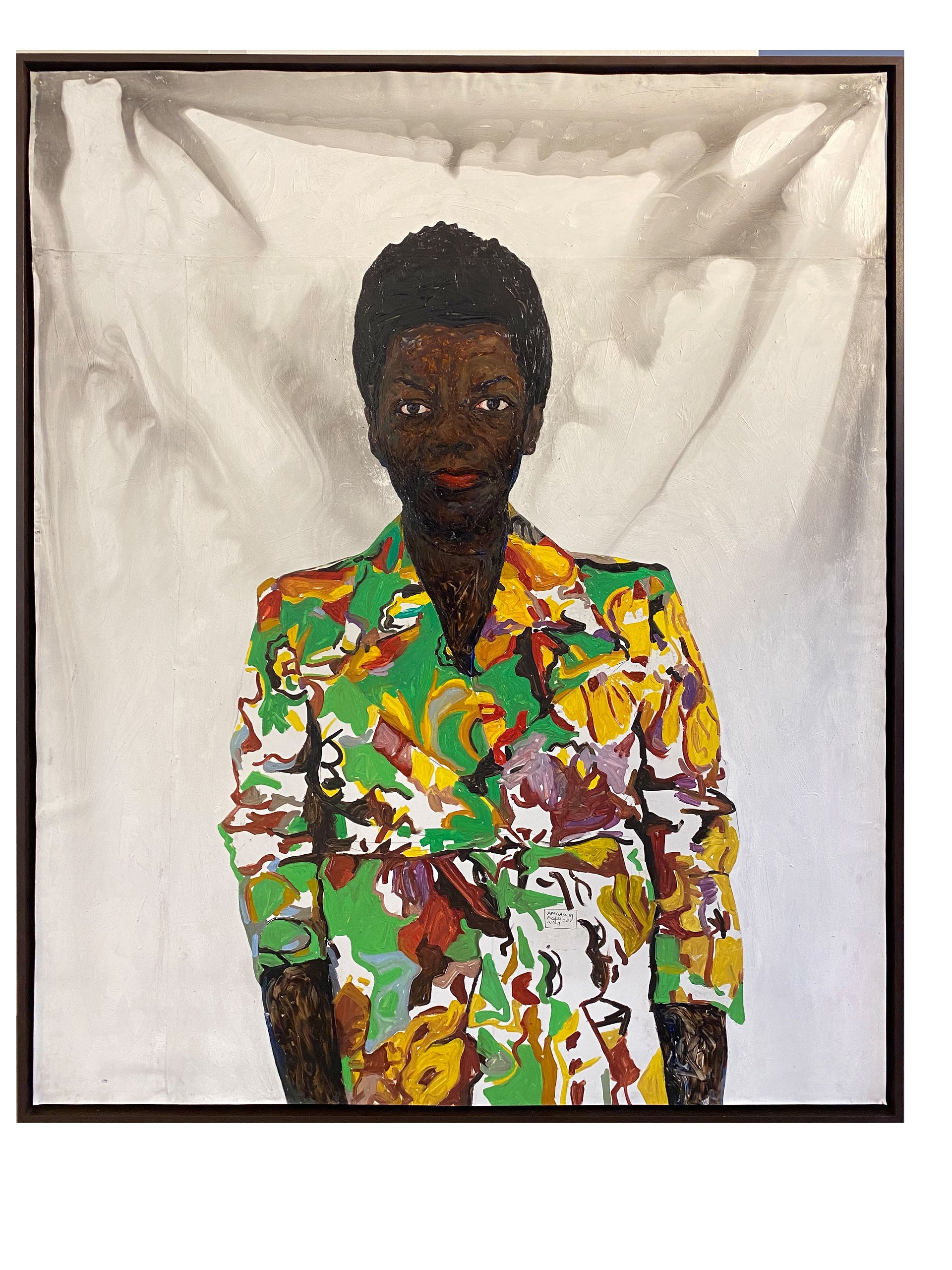 2. »Thelma in colored blazer« von Amoako Boafo: »Ich habe Boafo entdeckt, als er noch Student auf der Bildenden war. Heute ist er der international gefragteste afrikanische Gegenwartskünstler.«