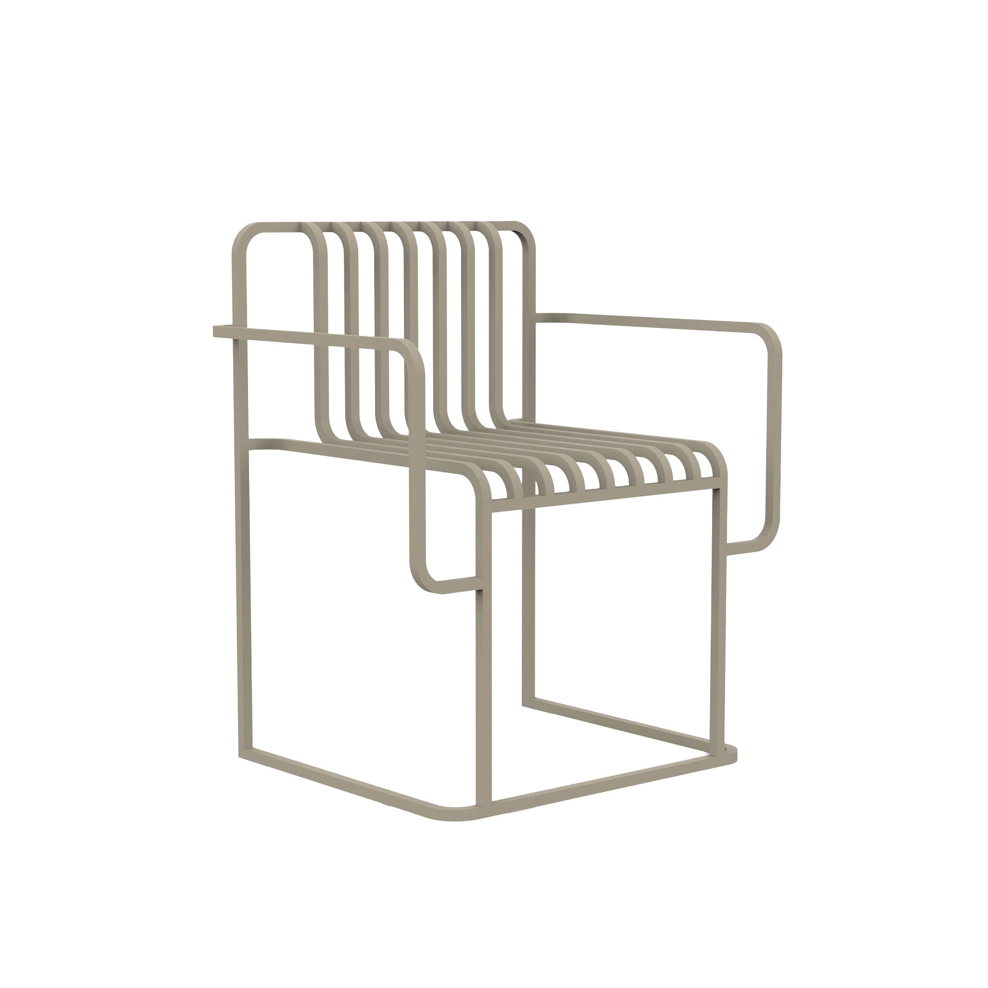 Draußen vor der Tür: Der »Grill Chair« von Diabla zitiert nicht nur im Namen einen Grillrost. Fazit: auf den Zeitgeist hingebogener, eleganter Minimalismus. mutdesign.com