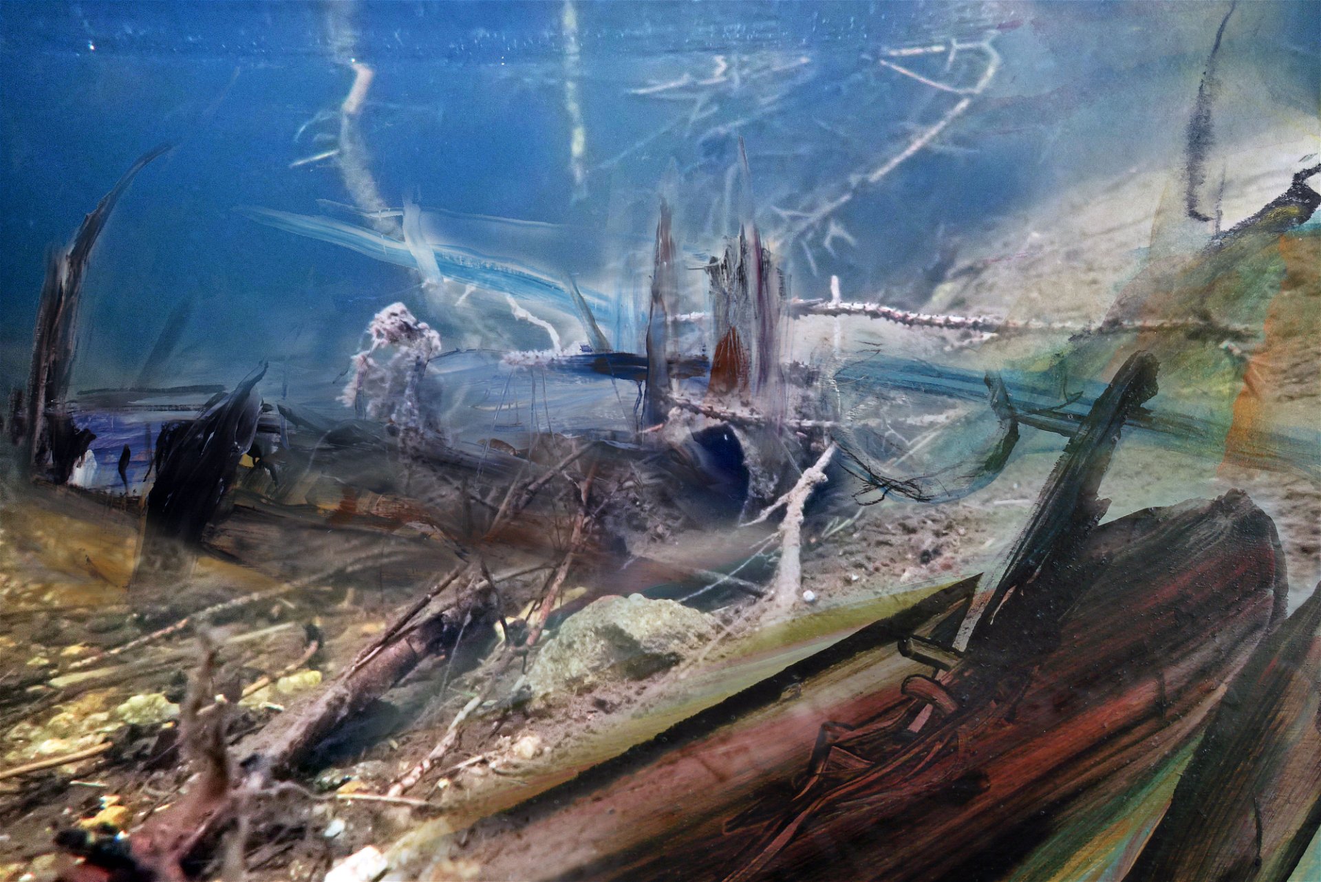 1. Bilderserie »See-Scapes Traunsee«: »In Manfred Hebenstreits Unterwasserserie gehen die Realität des Fotos und die Fantasie des gemalten Bildes ineinander über. Eine spannende Neuinterpretation beleuchteter Kunst!«