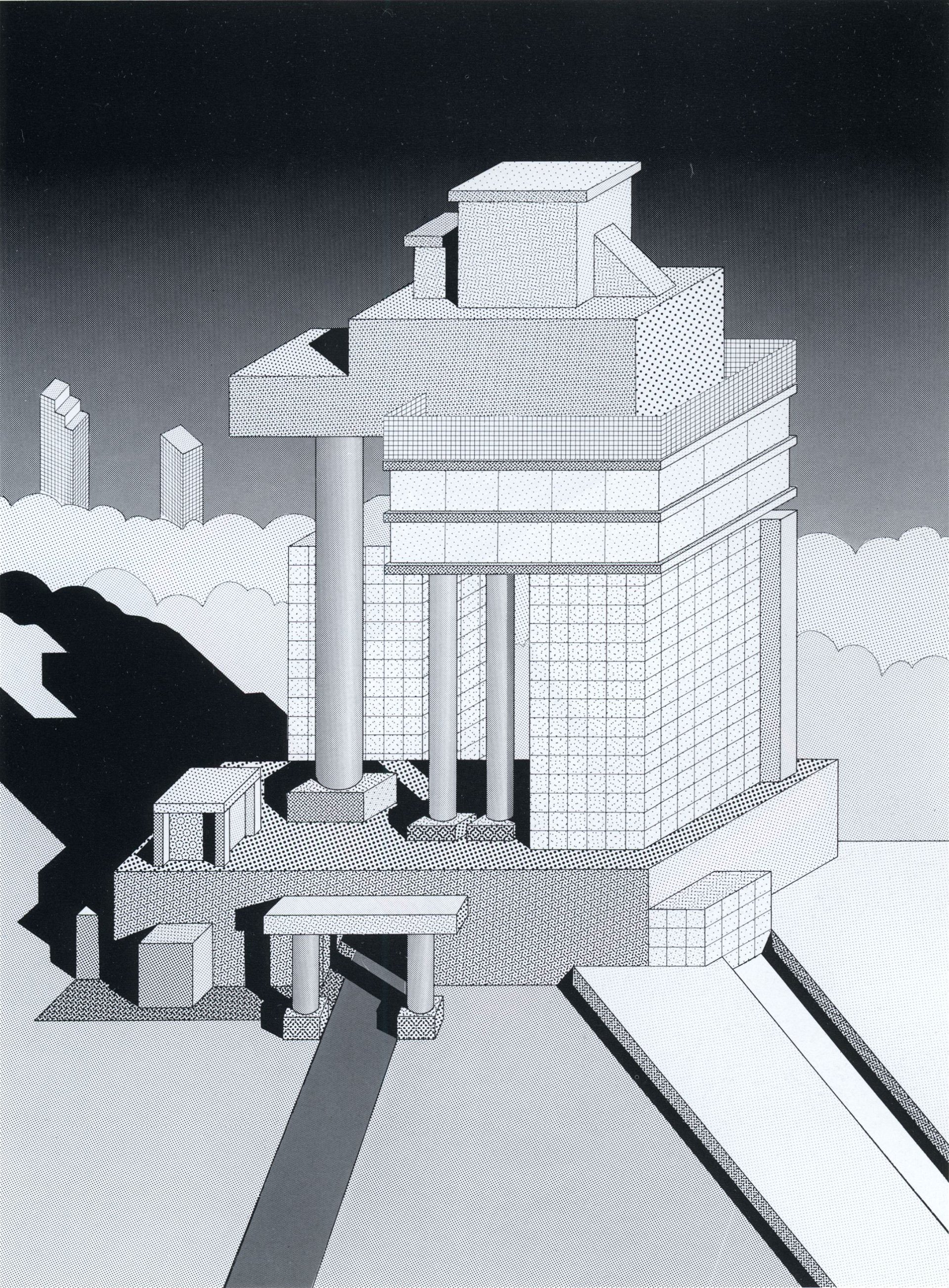 Ettore Sottsass, Architekturentwurf, 1983