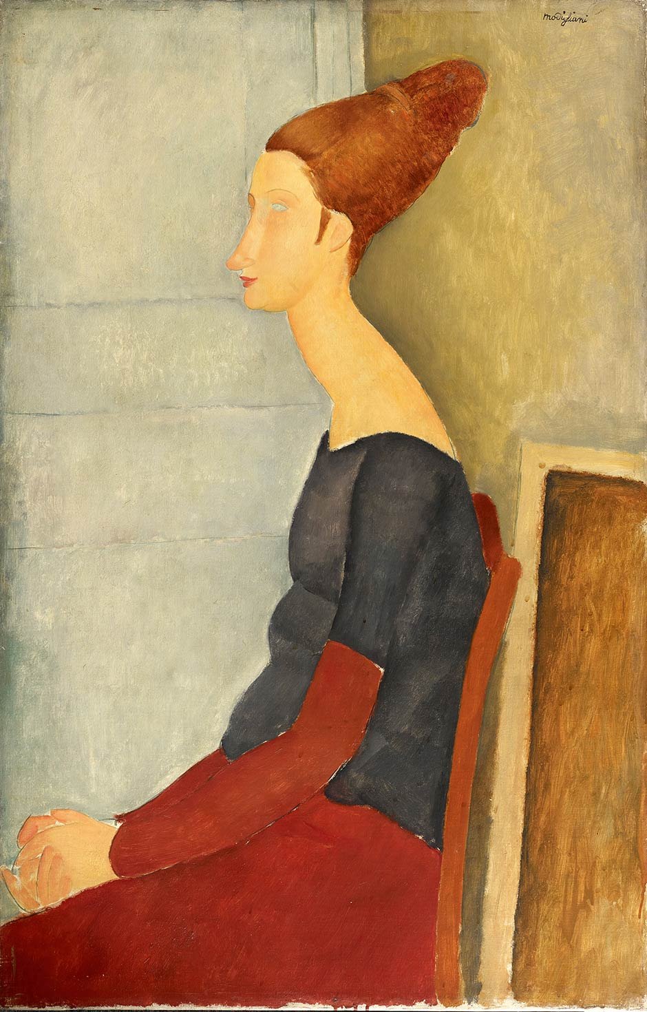 Albertina Amedeo Modigliani malte oft seine Verlobte Jeanne Hébuterne, wie hier 1918 in Öl auf Leinwand albertina.at