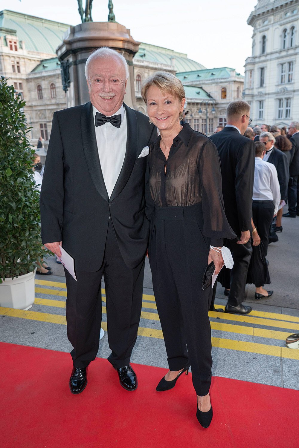 Michael Häupl und Barbara Hörnlein feierten den Geburtstag des ehemaligen Wiener Bürgermeisters in der Albertina.