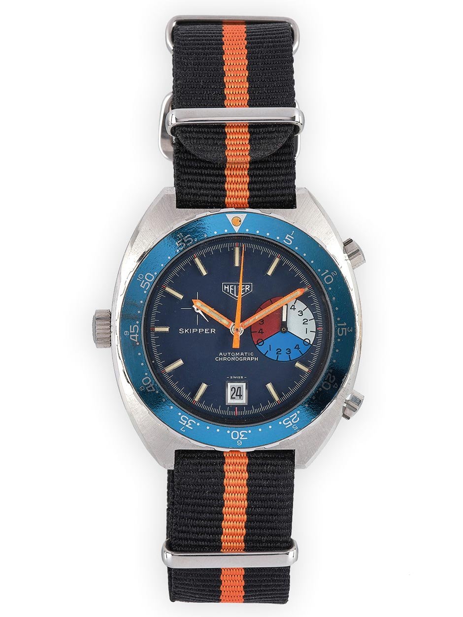Heuer Skipper Chronograph Armbanduhr für den Segelsport Referenz 15640, um 1980 € 4.000 – 6.000