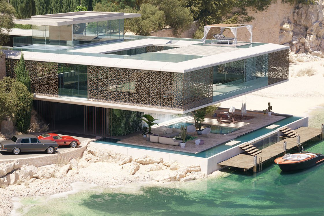 Pedro Müllers Wunschhaus  sollte vom Wasser umgeben sein. »Es soll leben«, so der Gründer einer Modelagentur. wunschhaus.at