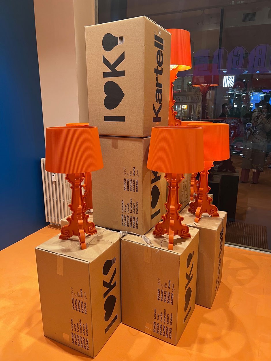 Kartell's ikonische »Bourgie«-Lampe am Salone Del Mobile