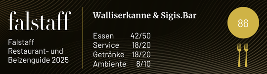 Walliserkanne & Sigis.Bar Bewertung auf Falstaff